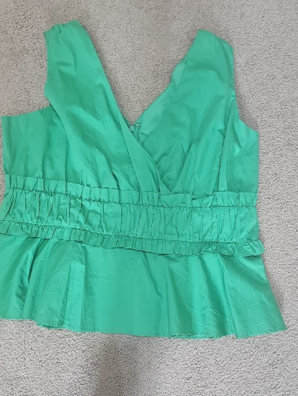 Express Emerald Green Peplum Top - Picture 5 of 7